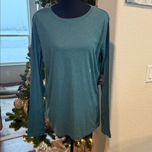 Eddie Bauer Teal Long Sleeve Women's Top
